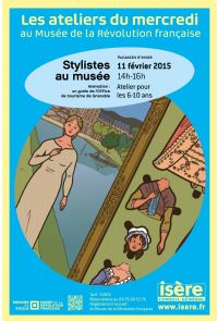 Atelier 6-10 ans - Stylistes au musée. Le mercredi 11 février 2015 à Vizille. Isere.  14H00